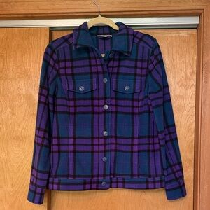 Isaac Mizrahi Live plaid fleece jacket